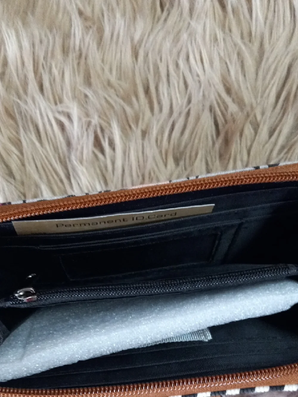 Maurices Brown-Trim Card Wallet with Black Interior